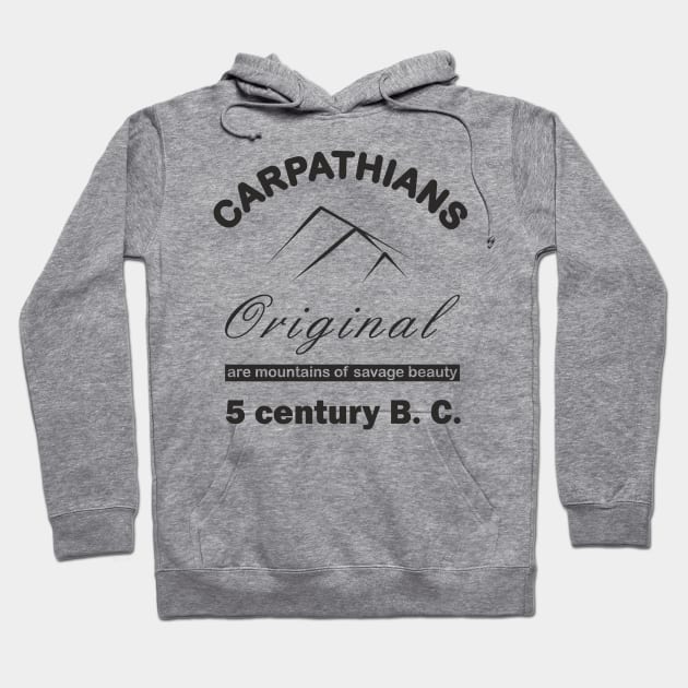 Carpathians. 5 century B. C. (black print) Hoodie by aceofspace